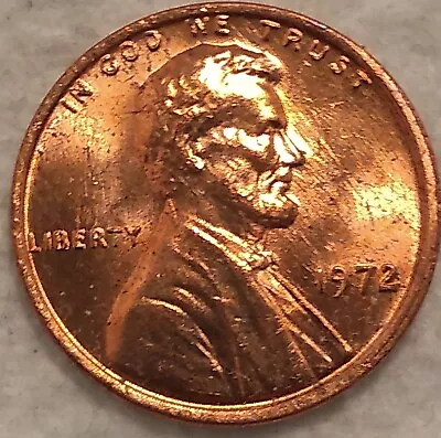 1972 Lincoln Cent - UNC - From Mint Bag - Interesting Die Striations - #197204 • $2.99