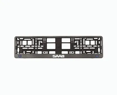 2X European License Number Plate Frames Holders Carbon Look For SAAB Fans • $30