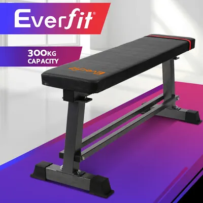 Everfit Weight Bench Flat Bench Press Home Gym Equipment 300KG Capacity • $67.95