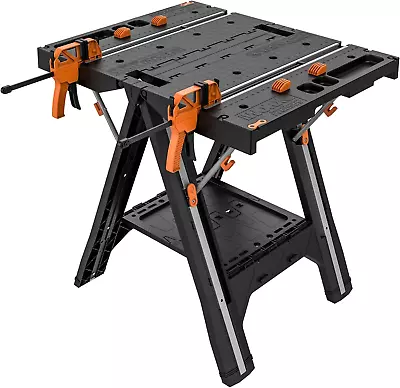 Pegasus 2-in-1 Folding Work Table & Sawhorse Easy Setup Portable Workbench 31  • $171.18