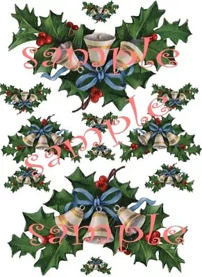 Beautiful Vintage Furniture Size Bells Waterslide Decals • $6.99