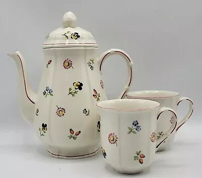 Villeroy & Boch  Petite Fleur  Coffee Pot And 2 Mugs EUC • $95