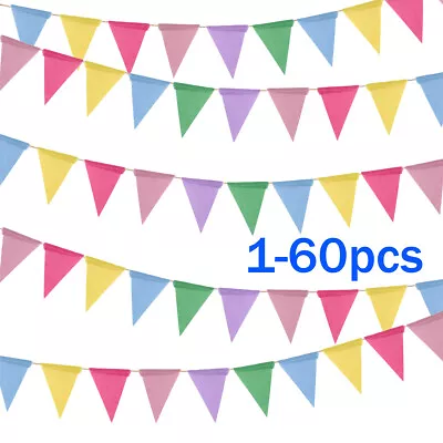 £4.92 • Buy 60 Flag Bunting Banner Outdoor Bunting For Garden Wedding Birthday Party Decor