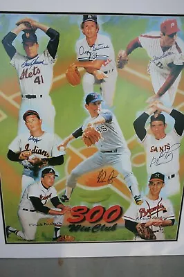 300 Wins Poster Autographed By 8 Pitchers! Steiner COA! Seaver Ryan & 6 More! • $595