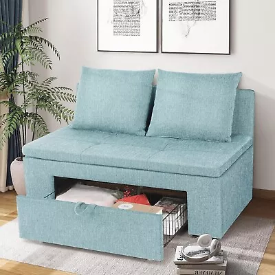 Loveseat Sofa Couch With Drawer StorageSmall Couch Love Seat Couches 2 Seaters! • $179.99