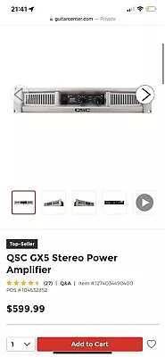 QSC GX5 Stereo Power Amplifier • $560