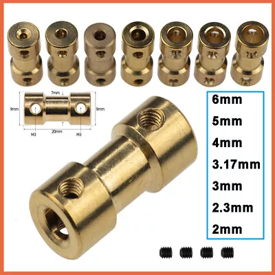£1.74 • Buy Motor Coupling Brass Coupler Model Boat Robot 6mm 5mm 4mm 3.17mm 3mm 2.3mm 2mm