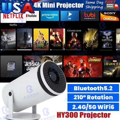 10000 Lumen LED Projector Freestyle 4k 1080p Mini Home Theater WiFi Bluetooth • $95.68