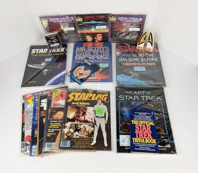£19.63 • Buy Vintage Star Trek Memorabilia Lot - Starlog Magazines Books Record Spock Ears 
