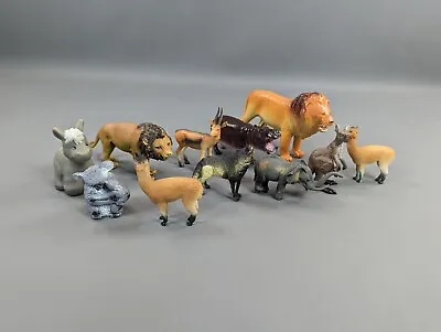 Plastic Animal Figures Lot Of 11 Zoo Animals Lions Kengaroo Hippo Hippopotamus  • $14.99