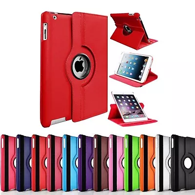 360 Rotating Case For IPad 9th 8 7 6 5 4 3 2 10.2  9.7   Air Mini Leather Cover • £6.35