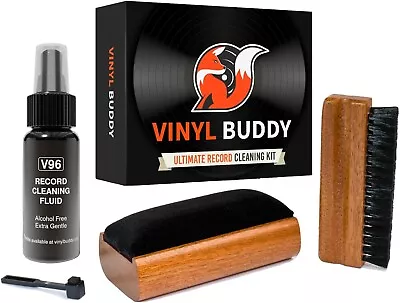 Ultimate Vinyl Record Cleaning Kit | Includes: Record Cleaner Velvet Brush Mic • $33.45