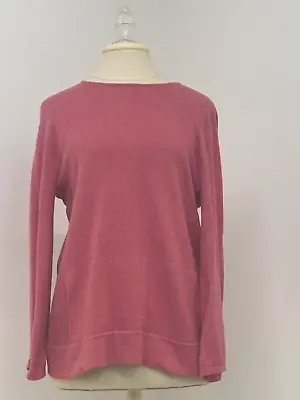 Pure J Jill Womens Cashmere Blend Marled Kangaroo Pocket Sweater Pink XS • $17.59