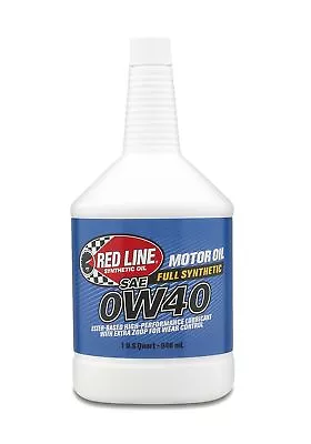 RedLine High Performance 0W40 Grade Fully Synthetic Engine Motor Oil 946ml 11104 • £22.68