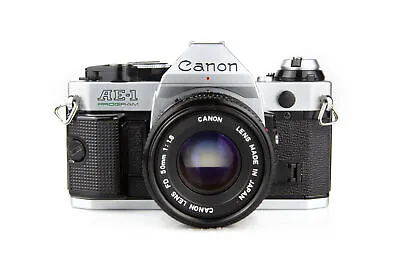 Canon AE-1 Program 35mm SLR Camera Body With 50mm F/1.8 Lens • £179.99