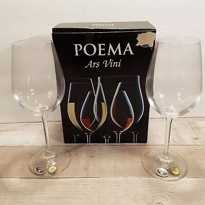 Sklo Bohemia Czech Republic Bohemian Crystal Wine Glass Set • $44.64