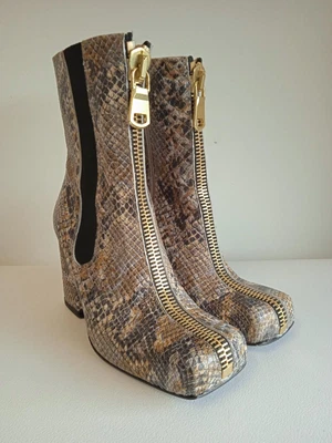£125 • Buy ROKER X CHARLES JEFFREY Ladies Grey Snake LOVERBOY JASC Ankle Boots UK6.5 NEW