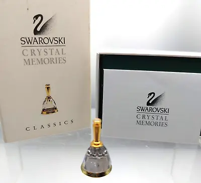 Swarovski Crystal Memories Classics Gold Miniature Crystal Hand Bell Dinner Bell • $49.95