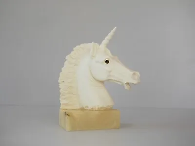 Vintage A. Giannelli Unicorn Horse Head Bust Statue Sculpture Italy • £29.99