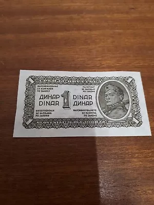 Yugoslavia - 1 Dinar 1944 1 Dinar Yugoslavia Bank Note • £10