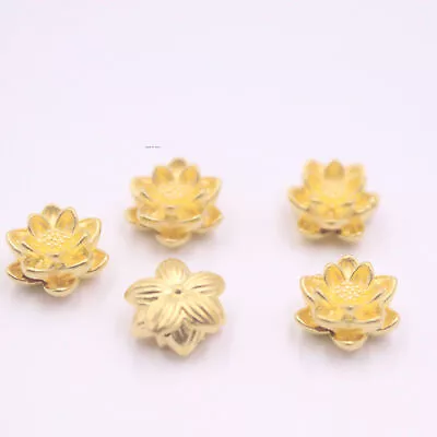 1pcs Pure 999 24K Yellow Gold Pendant For Women 3D Small Lotus Charms 0.15-0.2g • $54.37