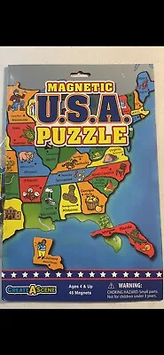 Create A Scene Magnetic U.S.A Puzzle Pre Owned SKU HM1 • $5