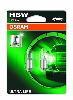 64132ULT-02B 2pcs OSRAM H6W Ultra Life Bulb 12V 6W Position Parking Rear Turn • $16.55