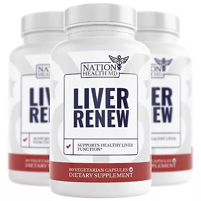 Nation Health MD Liver Renew Formula With Artichoke Extract 3 Bottles • $148