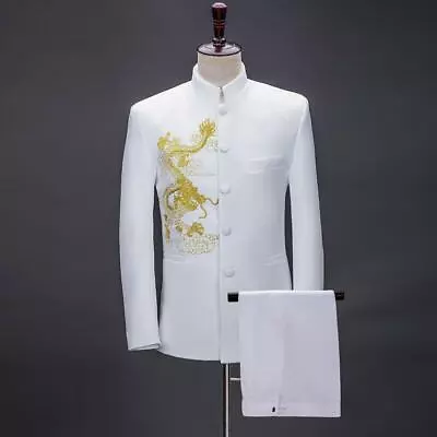 Men's Suits Suits Performance Costumes Stand-Up Collar Tunic Youth Jackets • $76.19