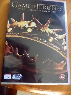 Game Of Thrones Season 2  (5 DVD SET NEW SEALED) IMPORT DVD -UK.FREE POST. • £9.85