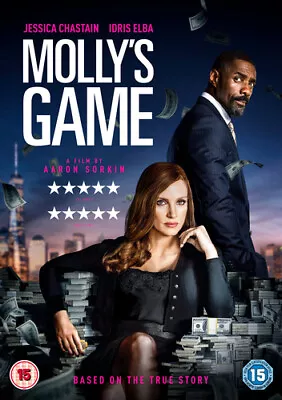 Molly's Game DVD (2018) Jessica Chastain Sorkin (DIR) Cert 15 Amazing Value • £2.30