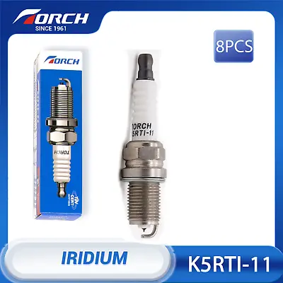 8x TORCH K5RTI-11 Iridium Spark Plug M14x1.25mm Replacement For NGK BKR5EIX-11 • $72.46