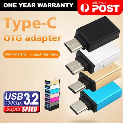USB-C OTG Data Adapter USB 3.2 Type C Male To USB 3.1 A Female Cable Converter • $7.75