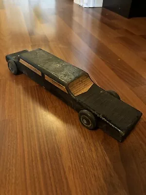 Vintage Wooden Derby Racer Car Carved Toy Race Primitive • $10