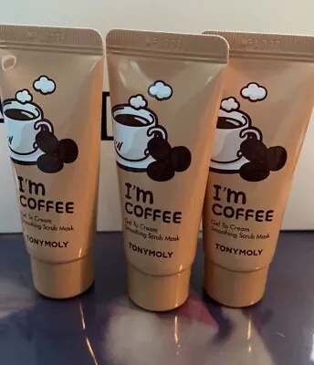 3*Tony Moly Minis I'm Coffee Mask Gel To Cream De-Puff Smoothing Scrub 15ml*3 • $6.88