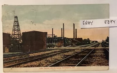 Early Coraopolis Pa. Lake Carrier Oil Co. Near Pittsburgh Rare German Postcard • $15.85