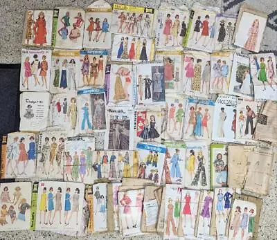 Vintage Sewing Pattern Lot Of 53 1960s-1970s • $39.95
