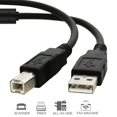 $12.34 • Buy USB Printer Cable Scanner Cord, USB MIDI Cable For HP,Cannon,Brother,Epson, MIDI