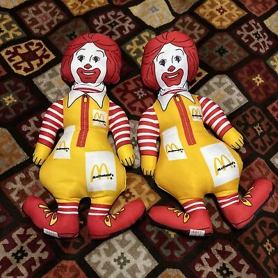 Vintage 2-1983 McDonald’s 13” Plush Doll Ronald McDonald Stuffed Clown • $9.99