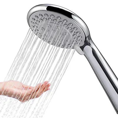 Shower Head Low Water Pressure Boosting Handheld Shower Head Bathroom Chrome • £6.65