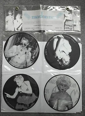 MADONNA INTERVIEW PICTURE DISC COLLECTION 4 X 7  INCH SINGLES VINYL RECORDS • £25