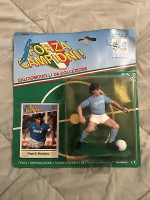 Vintage DIEGO MARADONA Action Figure KENNER Toy FORZA CAMPIONI Soccer CARD MOC • $40