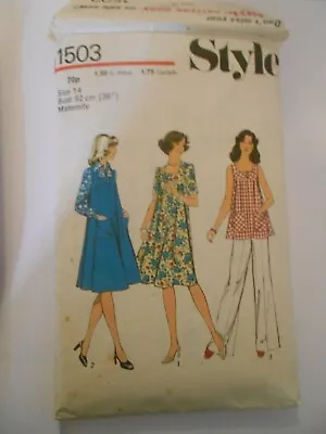 *style Vintage Maternity Dress Trousers Sewing Pattern  Size 14 No. 1503 • £4