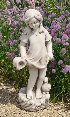 LOVELY  MICHELLE With JUG  GARDEN STATUE . Antique Stone Effect - 35% OFF • £57.95