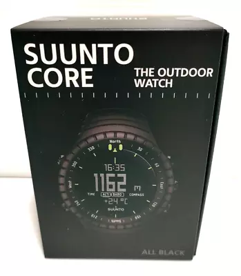 SUUNTO Core All Black SS014279010 Digital Quartz Fishing Camping Outdoor Watch • $193.77