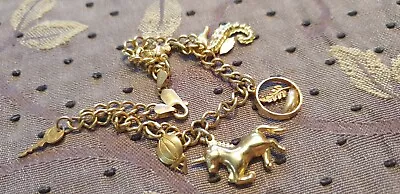 9ct Gold Charm Bracelet • $799