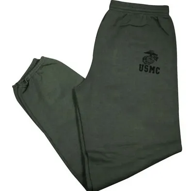 Marine Corps Issued Men Sz Small USMC Green Sweatpants Military Issue Made USA • $15.90