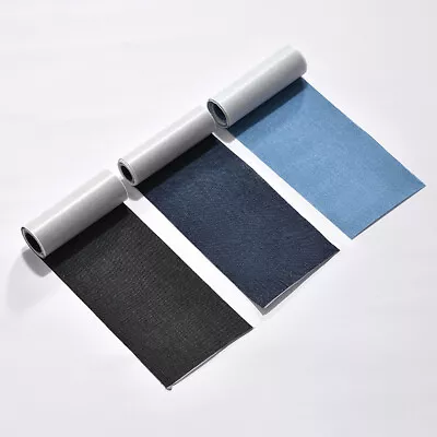 1 Roll Denim Fabric Iron On Patches For Clothing Jeans Jacket Repair Adhesive • £5.89