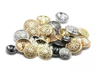 $2.80 • Buy 15/18/20/23/25/28mm Hollow Round Metal Shank Buttons Sewing Scrapbooking Craft