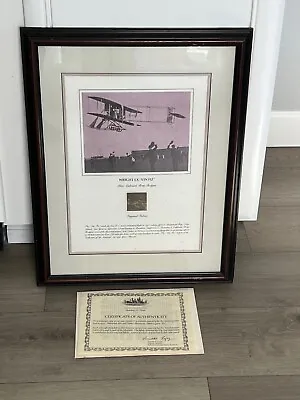 Wright Ex  Vin Fiz   Aviation Relic Series Original Fabric Smithsonian  w/ COA • $450